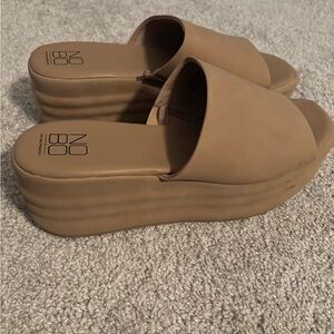 No Boundaries Tan Platform Sandals